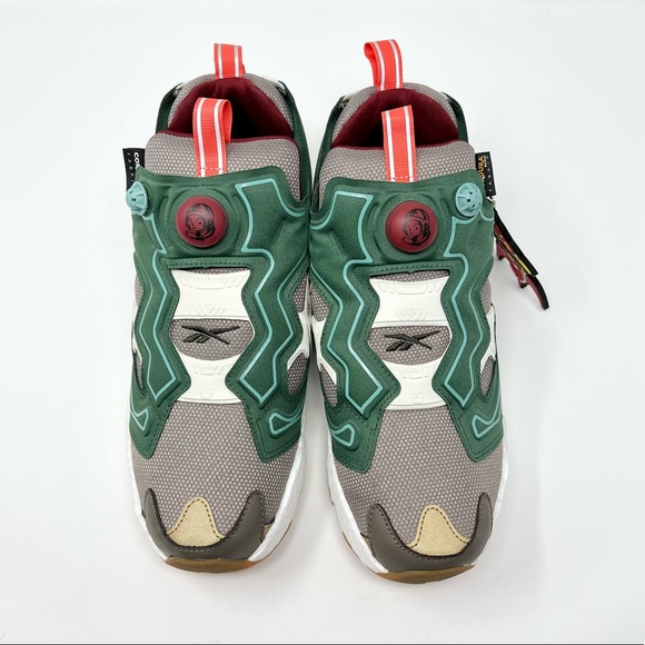 Reebok x adidas x BBC INSTAPUMP FURY BOOST GREEN Low Top Athletic Sneakers - Picture 6 of 15